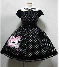 Dot Angel Pony Appliqué one piece