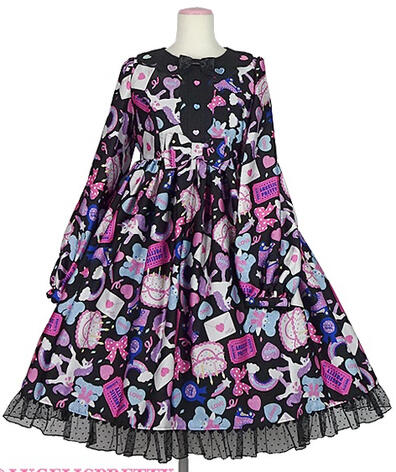 Girly Sticker one piece (black)