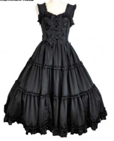 Double ribbon jsk - long ver (black)