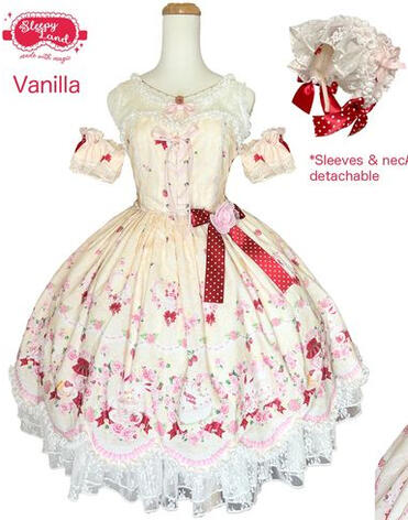 Sleepyland Shop - Sugar Bunnies Rose Garden Tea JSK set